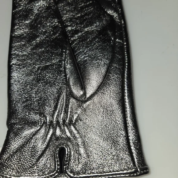 Talbots Metallic Leather Gloves - Picture 3 of 10